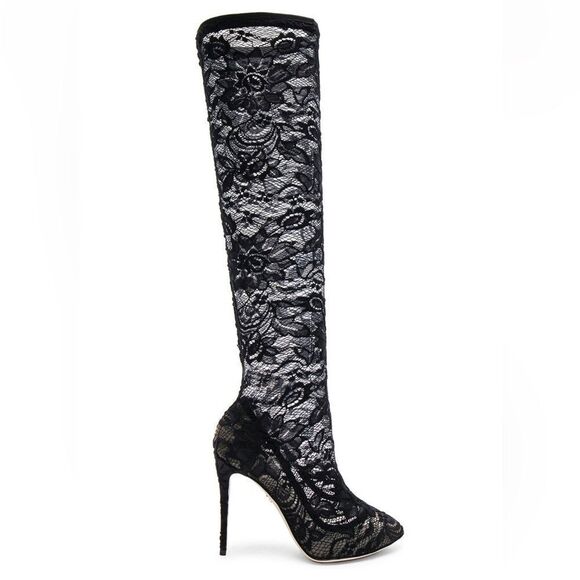 Dolce & Gabbana Stretch lace boots - Picture 1 of 11